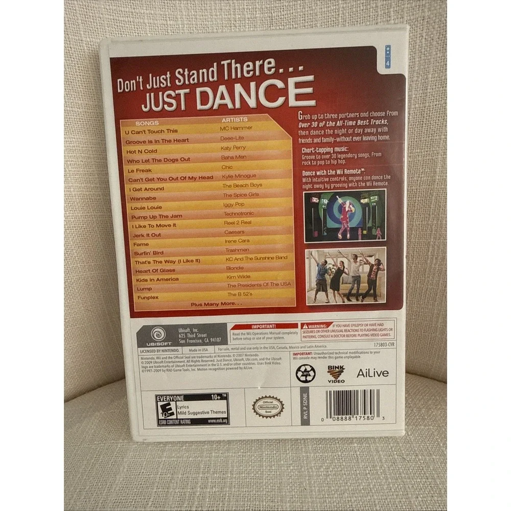 Just Dance (Nintendo Wii, 2009)‎ Wii CIB Complete w/Manual